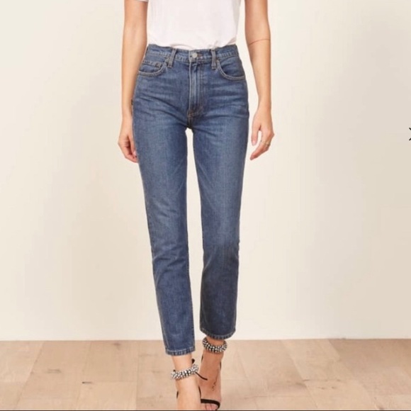 REFORMATION Julia High Waist Cigarette Jeans - Picture 1 of 6